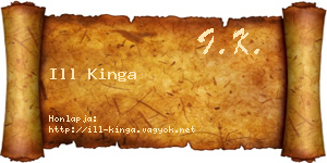 Ill Kinga névjegykártya