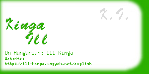 kinga ill business card